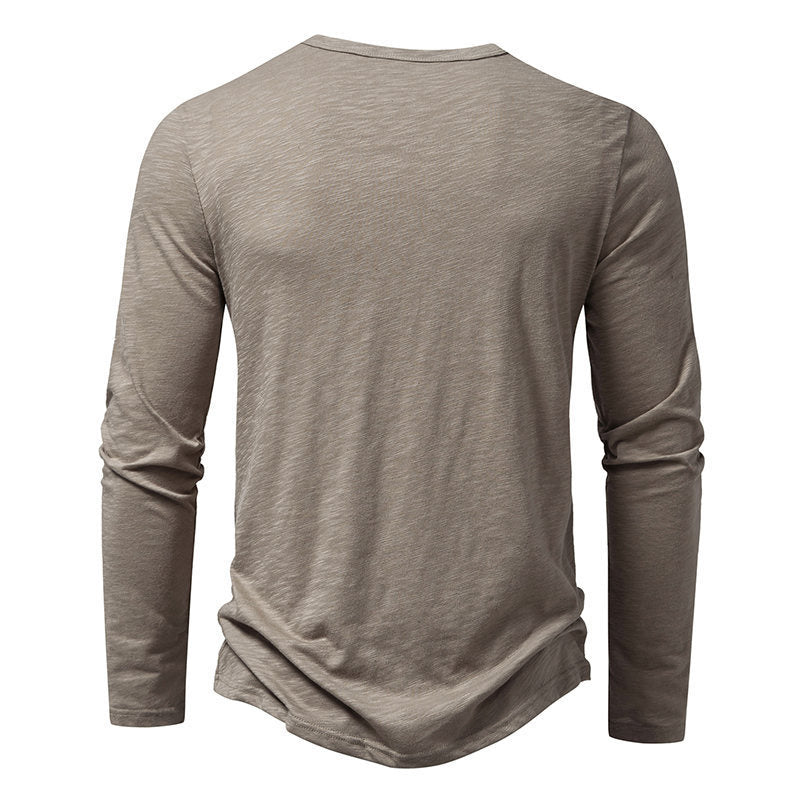 Long-Sleeve Henley Shirt