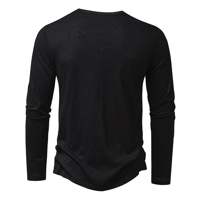 Long-Sleeve Henley Shirt