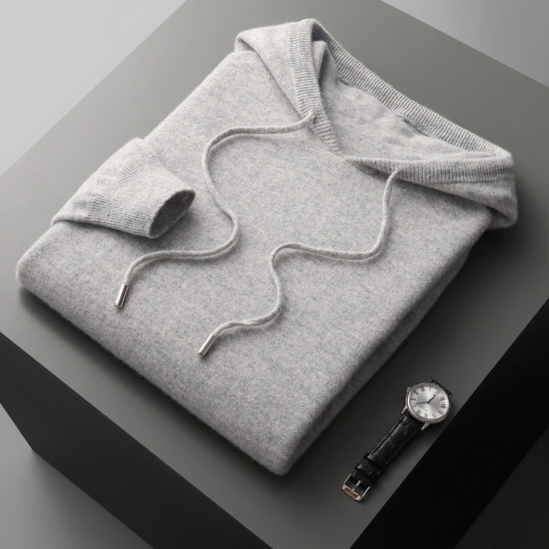 Merino Wool Hooded Sweater