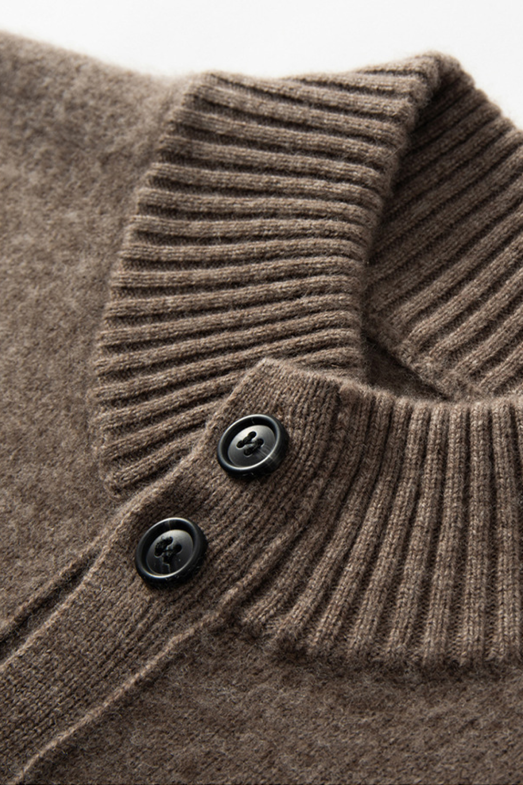 Cashmere Blend High-Neck Cardigan