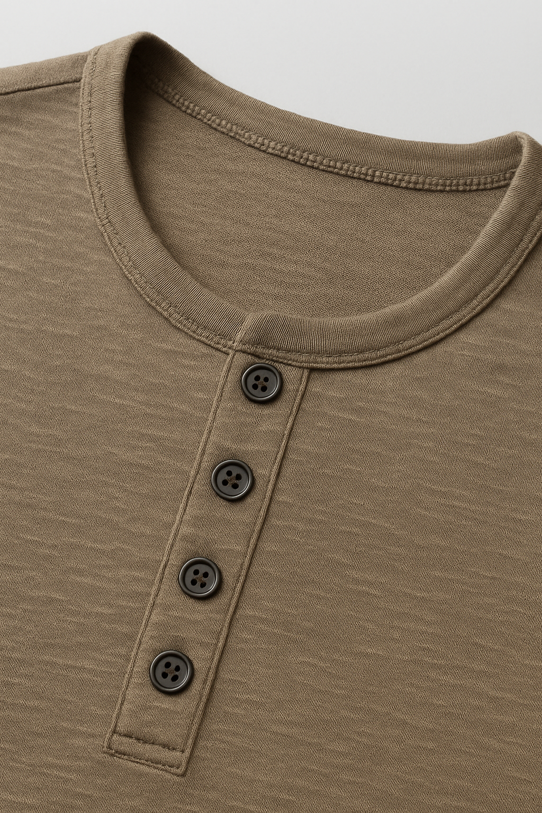 Long-Sleeve Henley Shirt