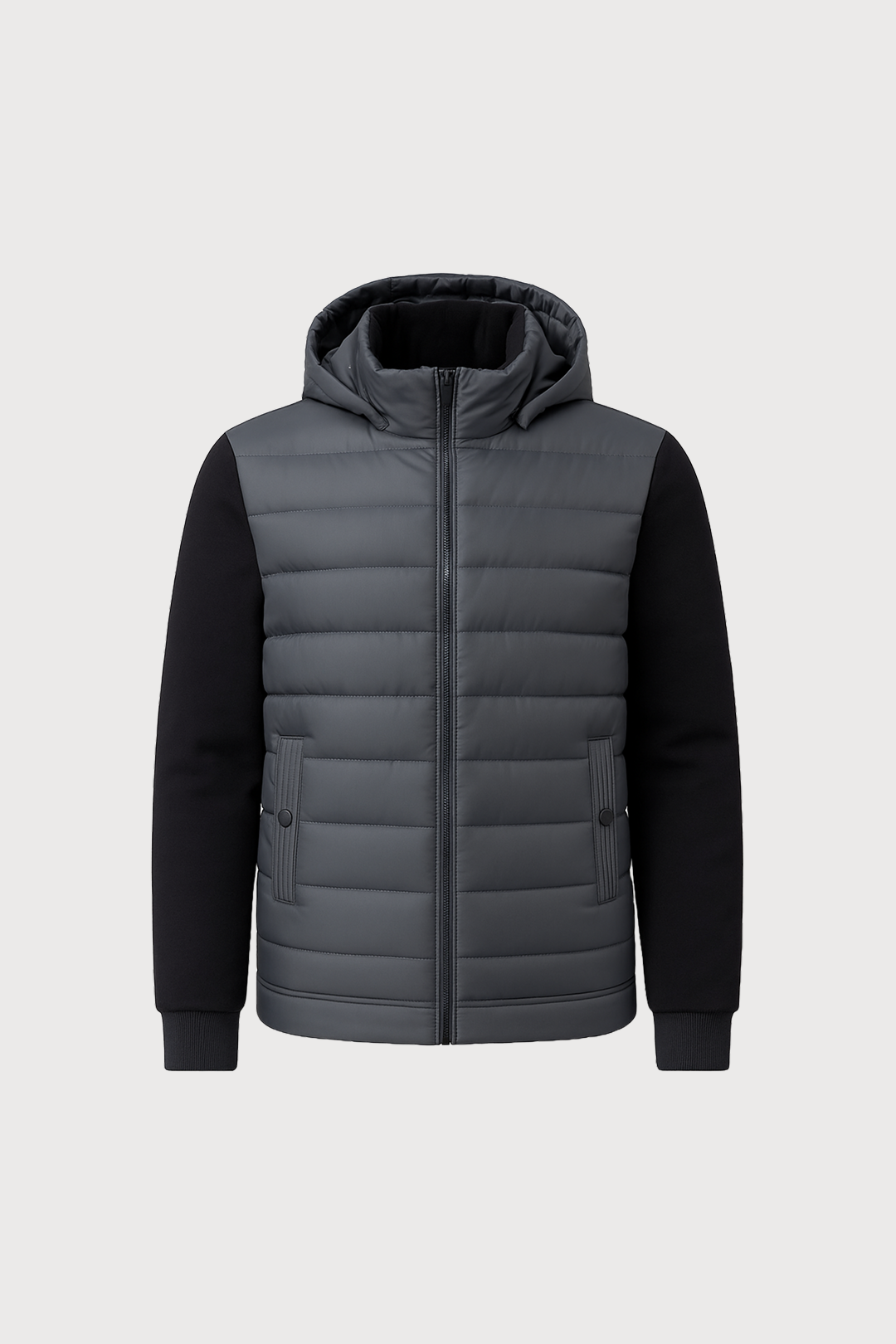 Quilted Hybrid Hooded Jacket