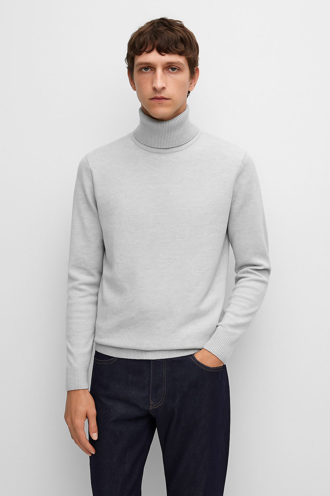 Wool turtleneck sweater