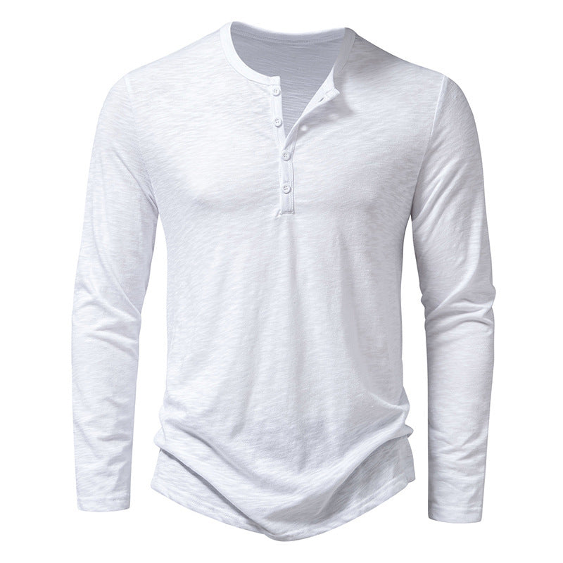 Long-Sleeve Henley Shirt