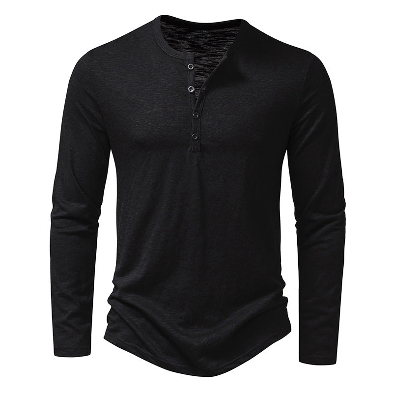 Long-Sleeve Henley Shirt