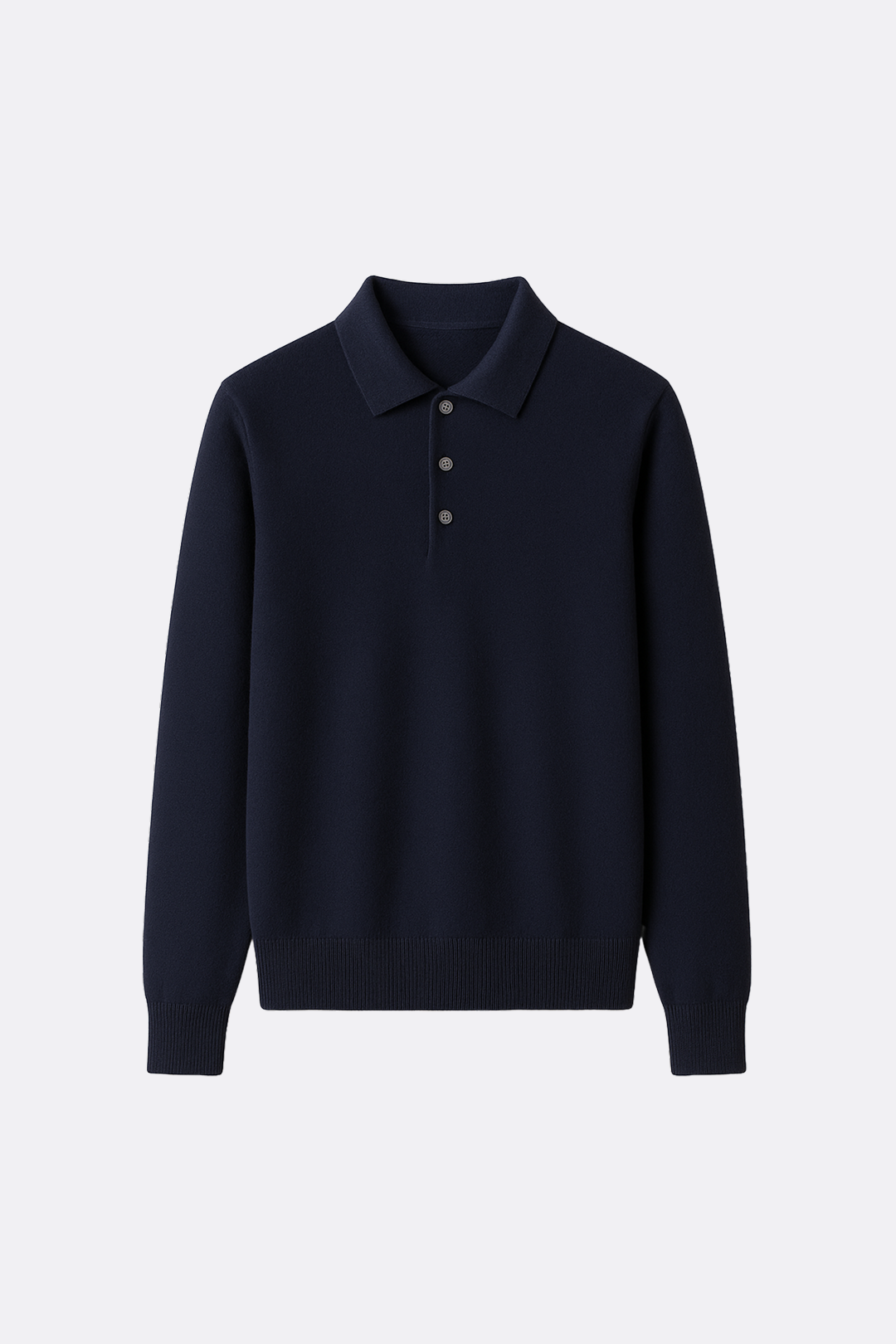 Wool Long-Sleeve Polo