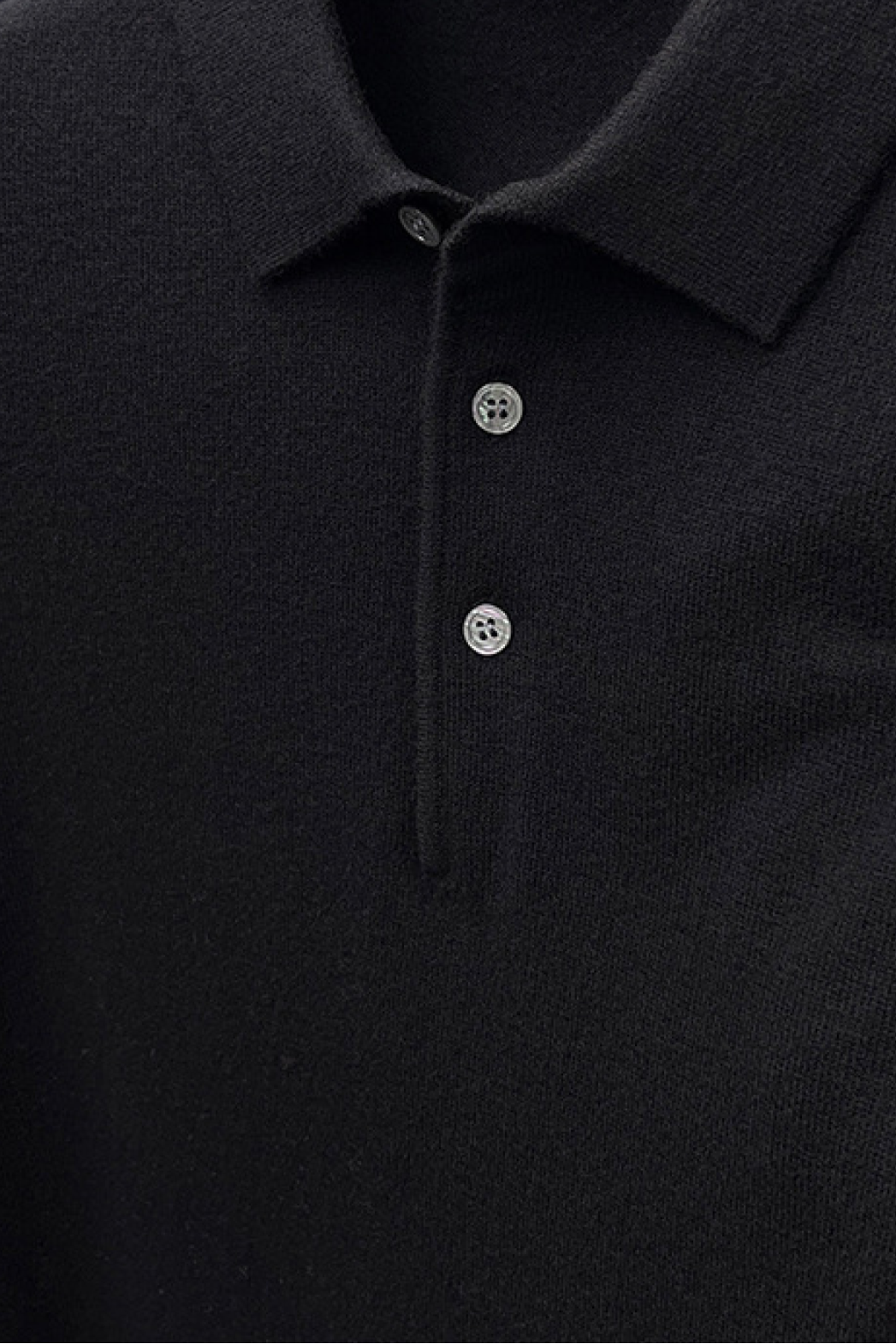 Wool Long-Sleeve Polo