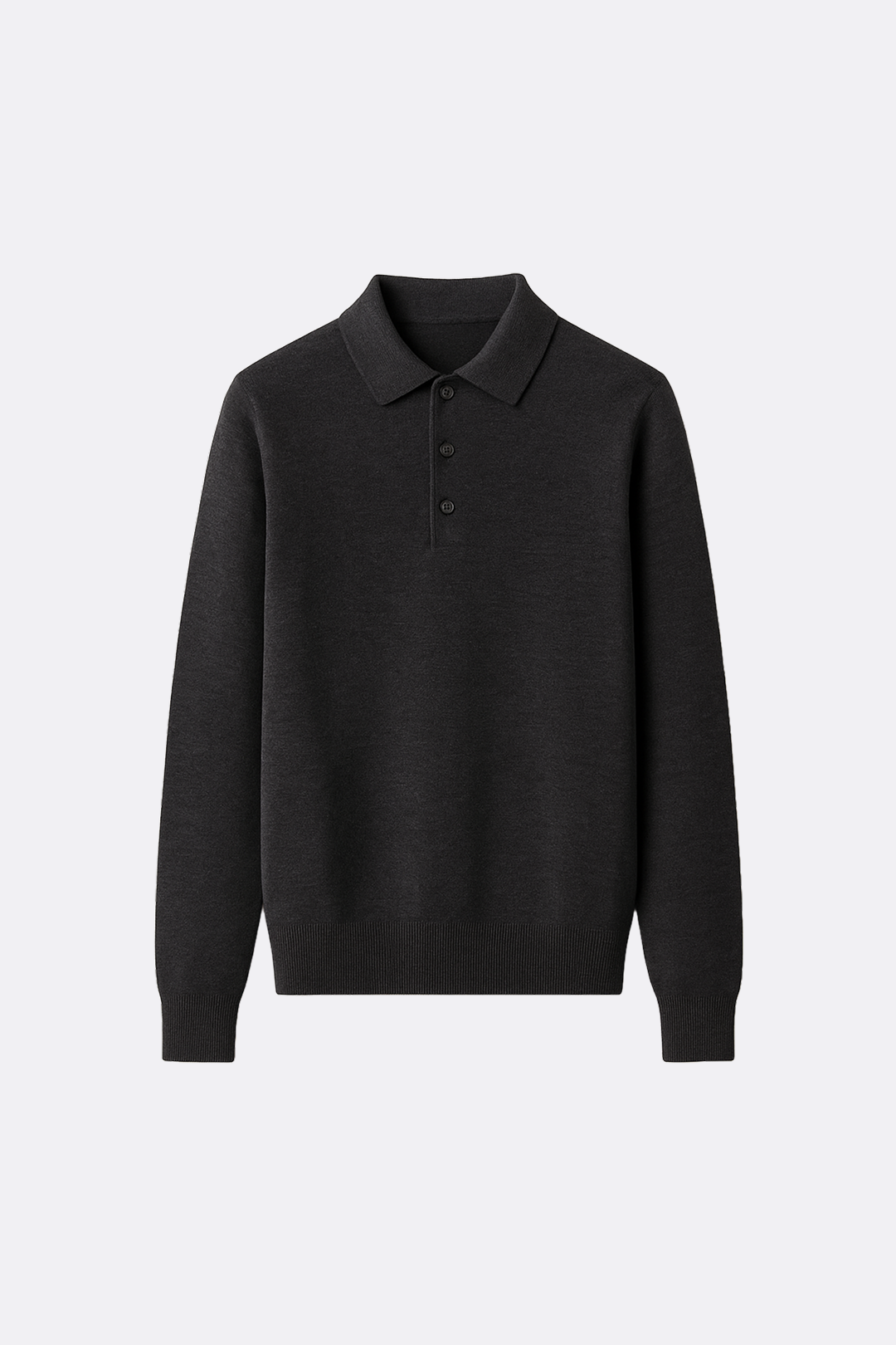 Wool Long-Sleeve Polo