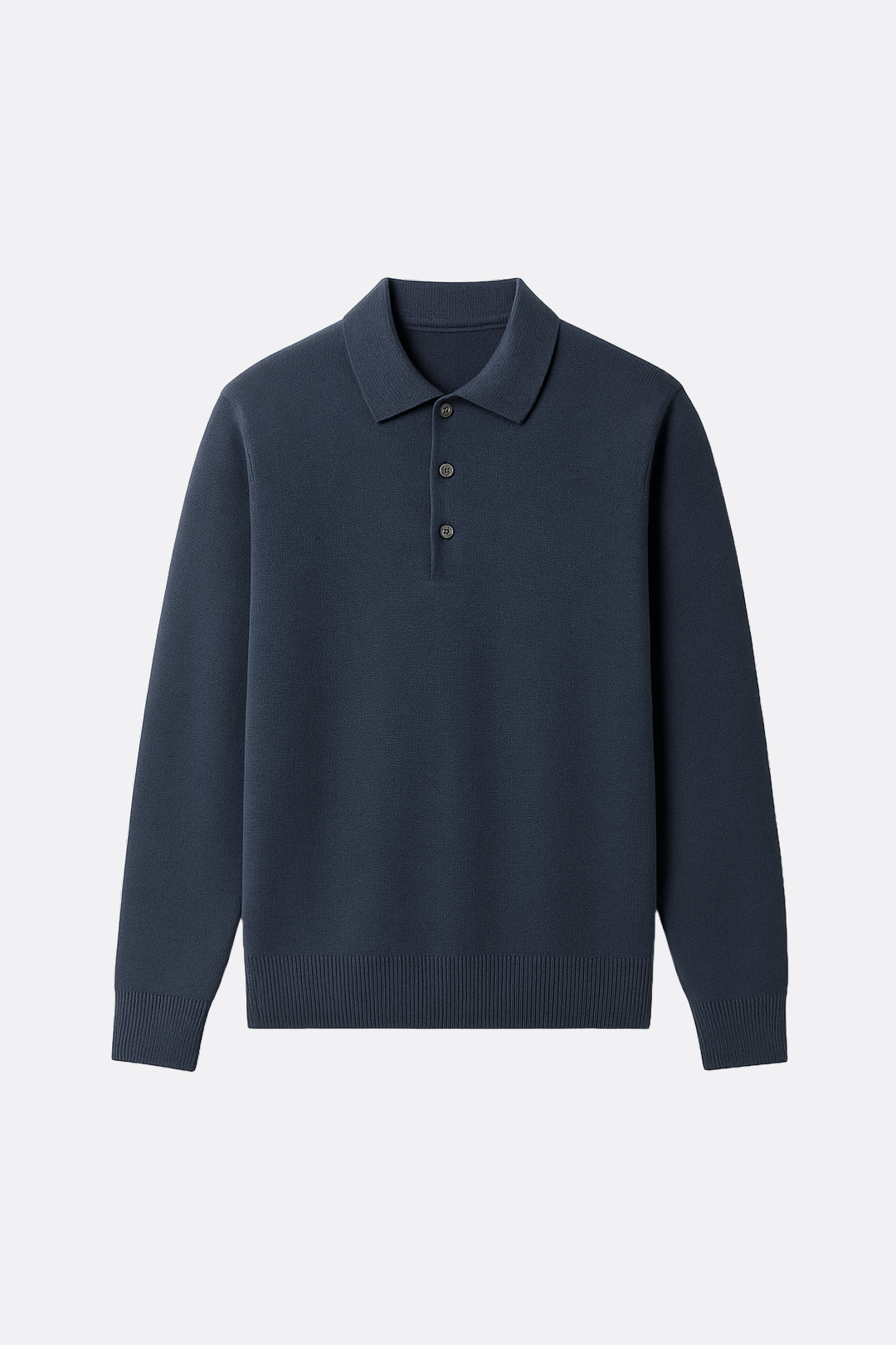 Wool Long-Sleeve Polo
