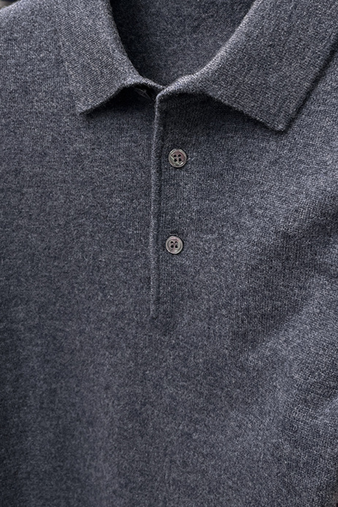 Wool Long-Sleeve Polo