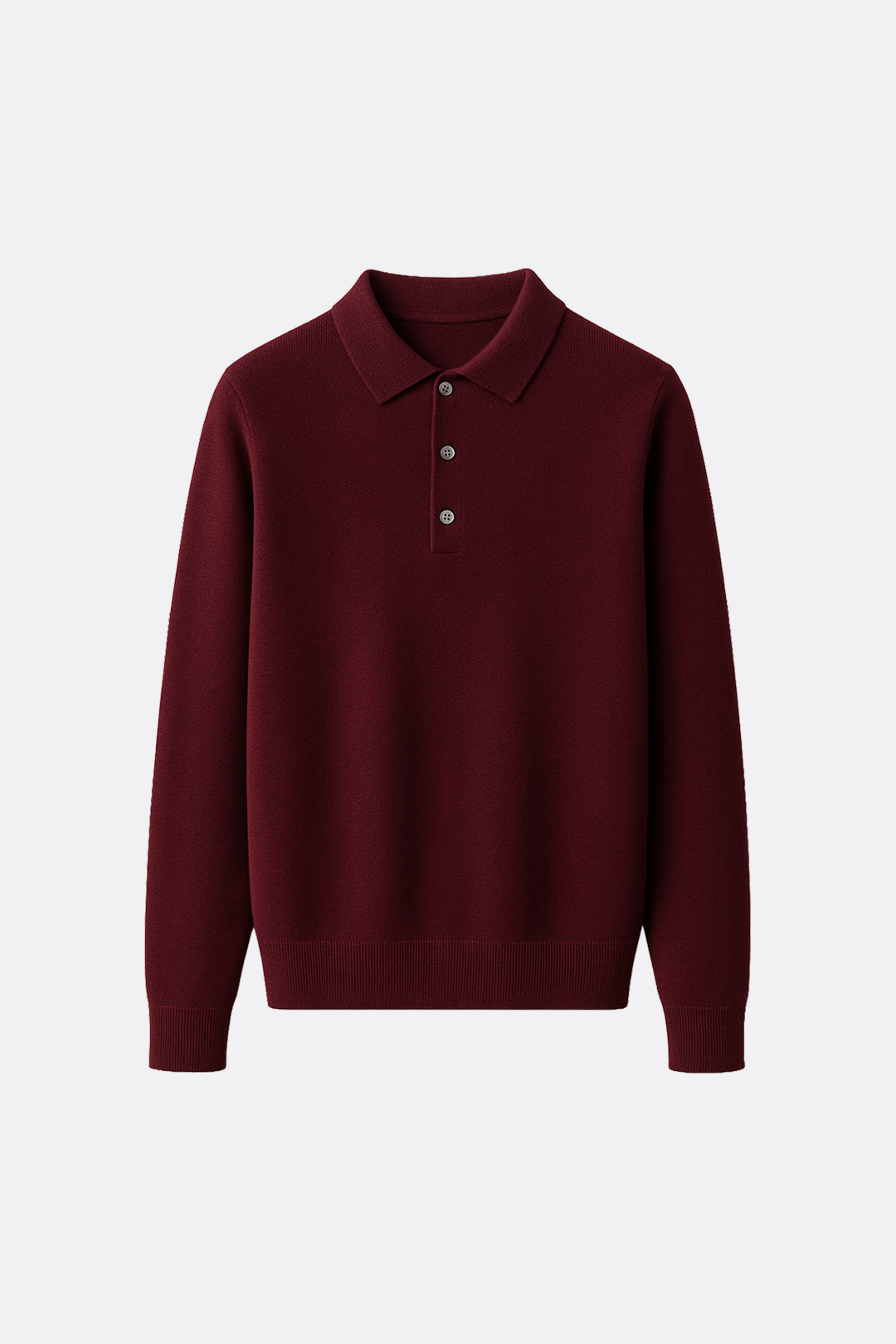 Wool Long-Sleeve Polo