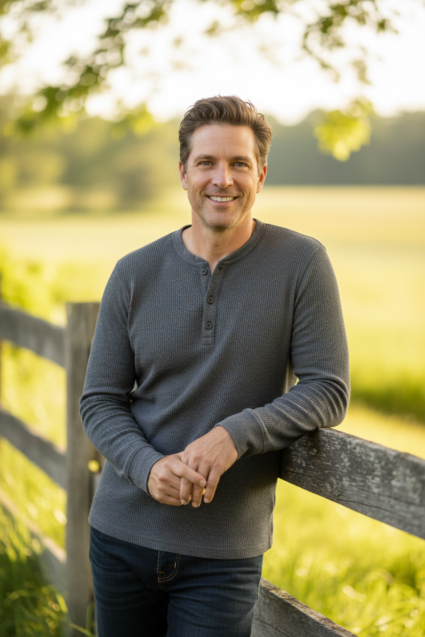 The Waffle Knit Henley: What It Is and When It Works