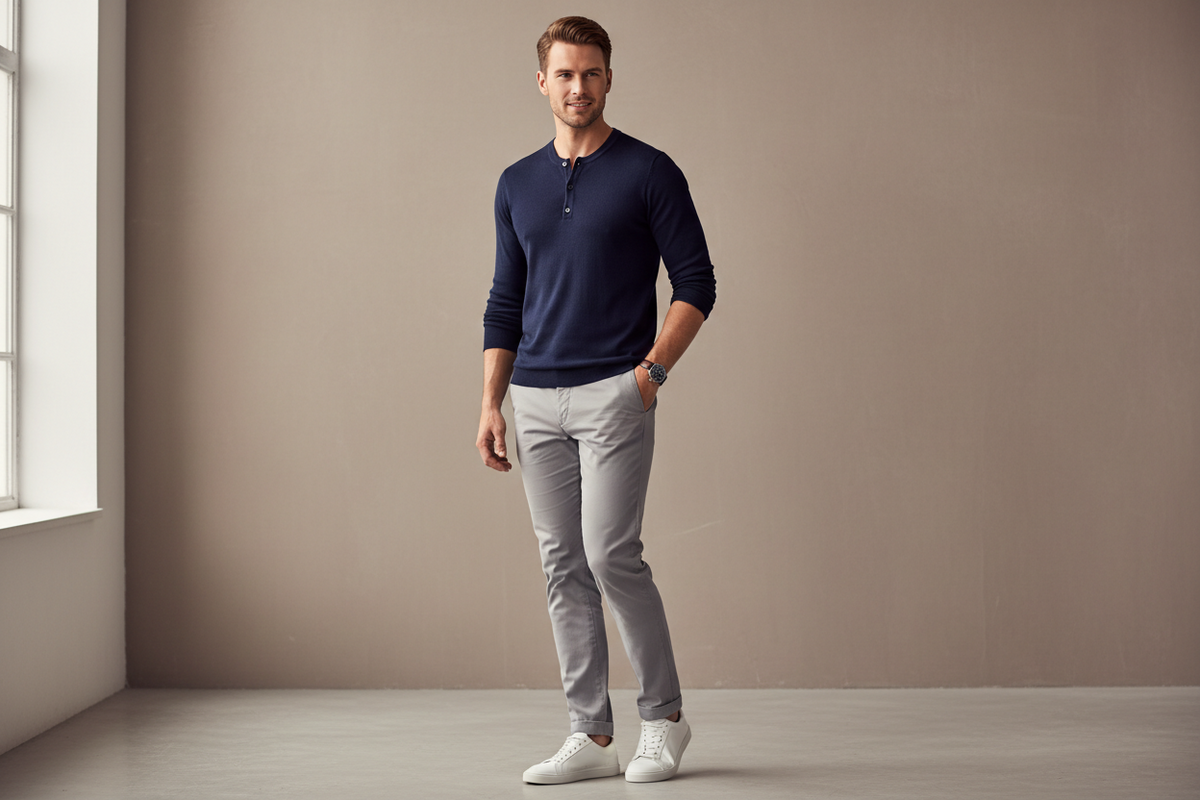 Henley Outfit Ideas for Men