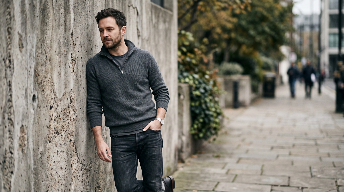 The Half-Zip Sweater: Between Crewneck and Full Zip