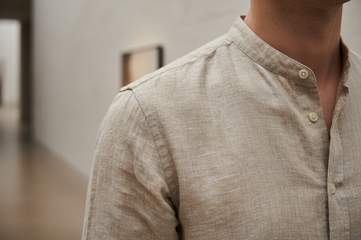 band-collar-shirt