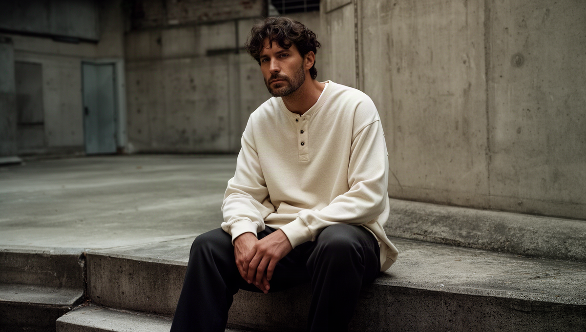 The Oversized Henley: When the Relaxed Cut Actually Works