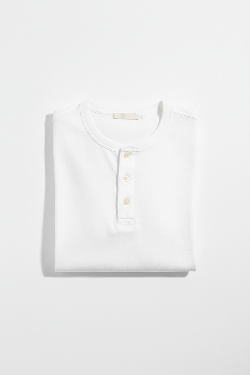 The White Henley Shirt: A Quiet Upgrade on the Plain Tee