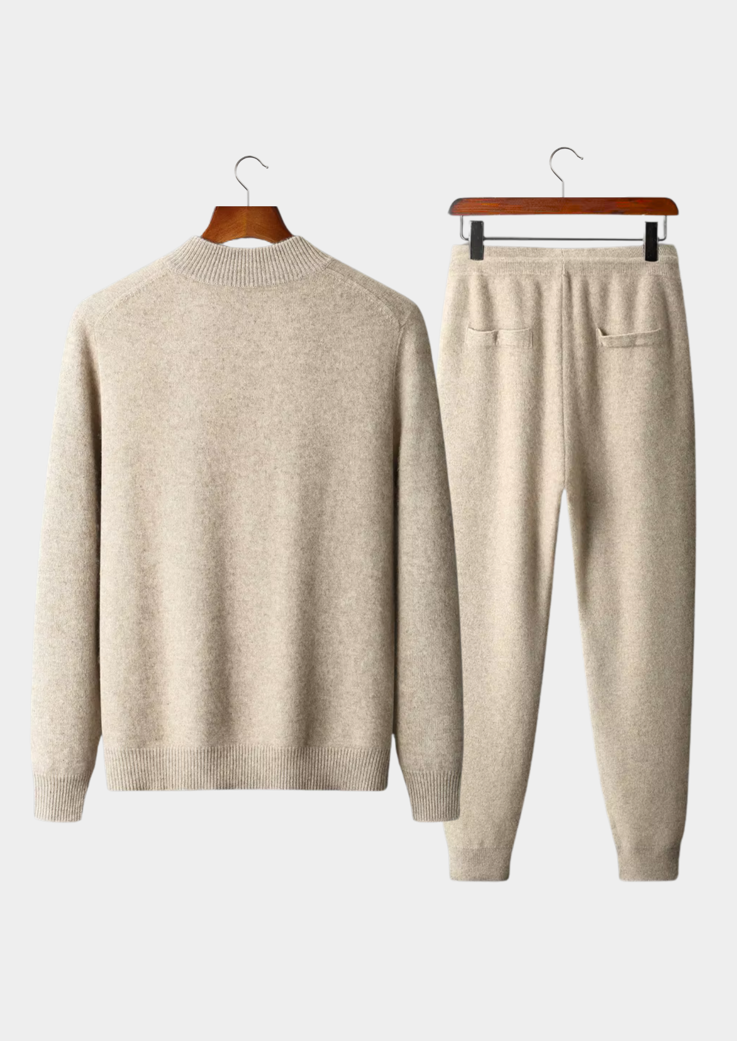 Pure Extra-Fine Merino Wool Sand Luzzo Set-thumbmail-2