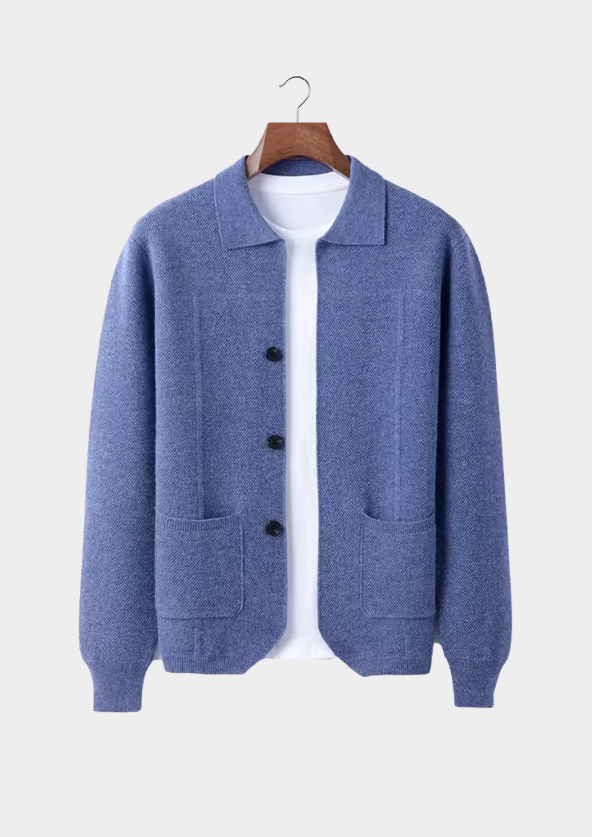 Men's Pure Extra-Fine Merino Wool Button Cardigan-thumbmail-22