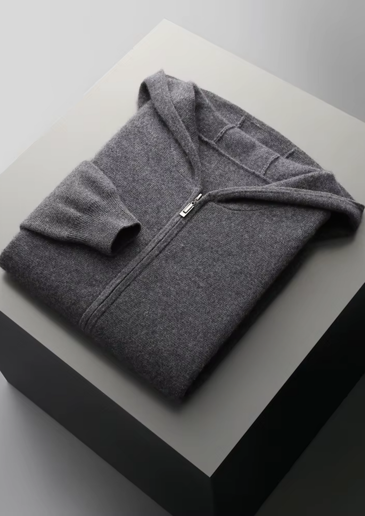 Pure Extra-Fine Merino Wool Zipper Hoodie-thumbmail-4