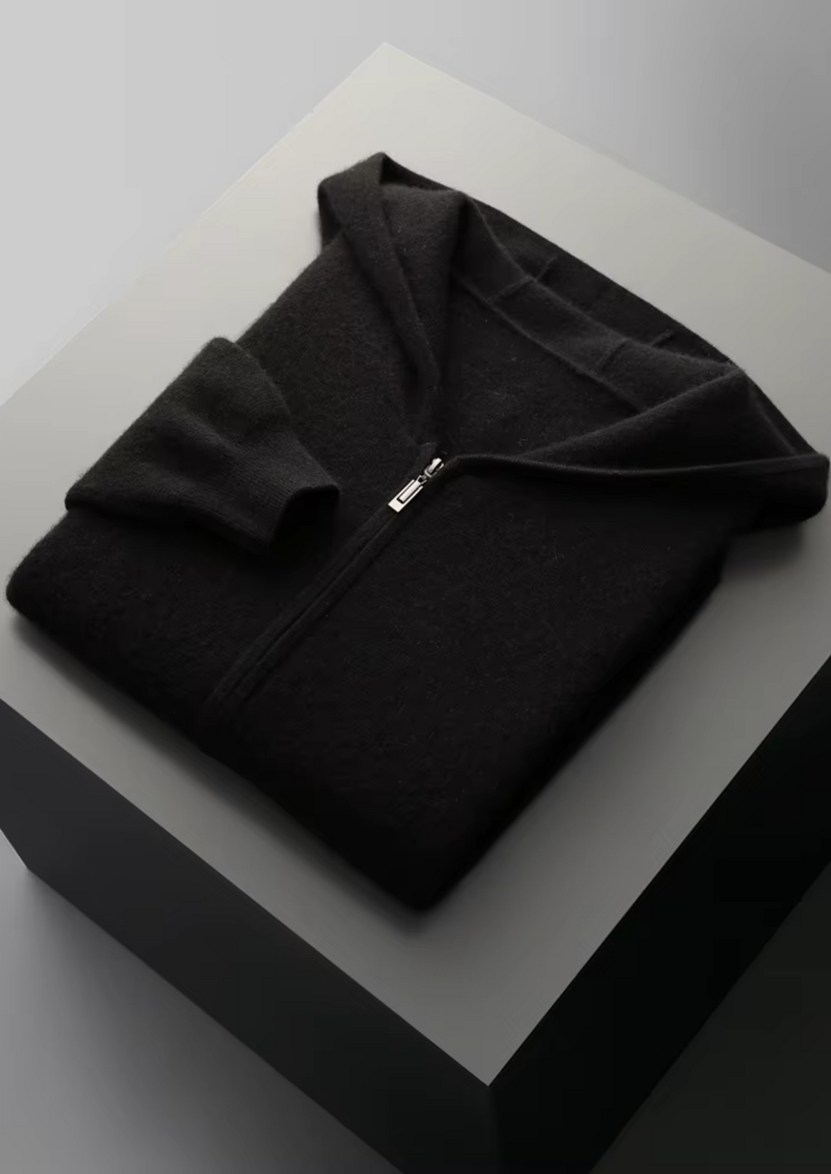 Pure Extra-Fine Merino Wool Zipper Hoodie-thumbmail-2