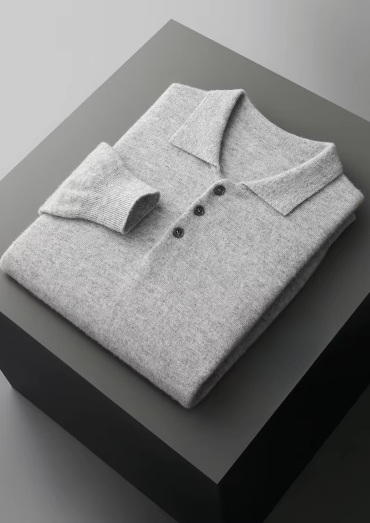 Men's Pure Extra-Fine Merino Wool Classic Sweater Polo-thumbmail-17