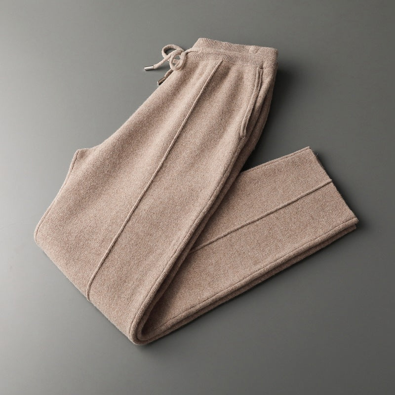 Men's Pure Extra-Fine Merino Wool Leisure Trousers-thumbmail-13