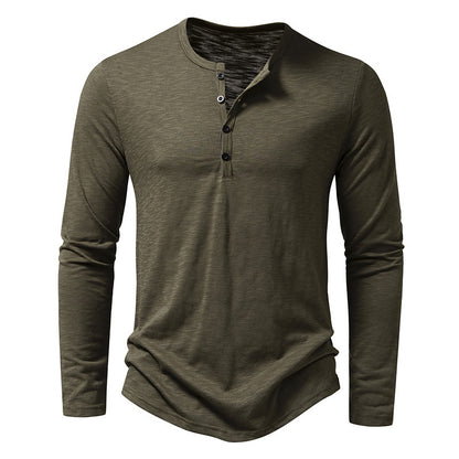Long-Sleeve Henley Shirt