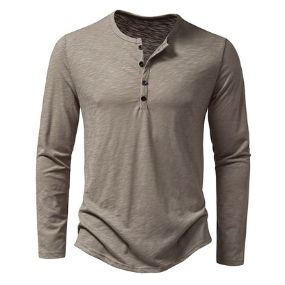 Long-Sleeve Henley Shirt