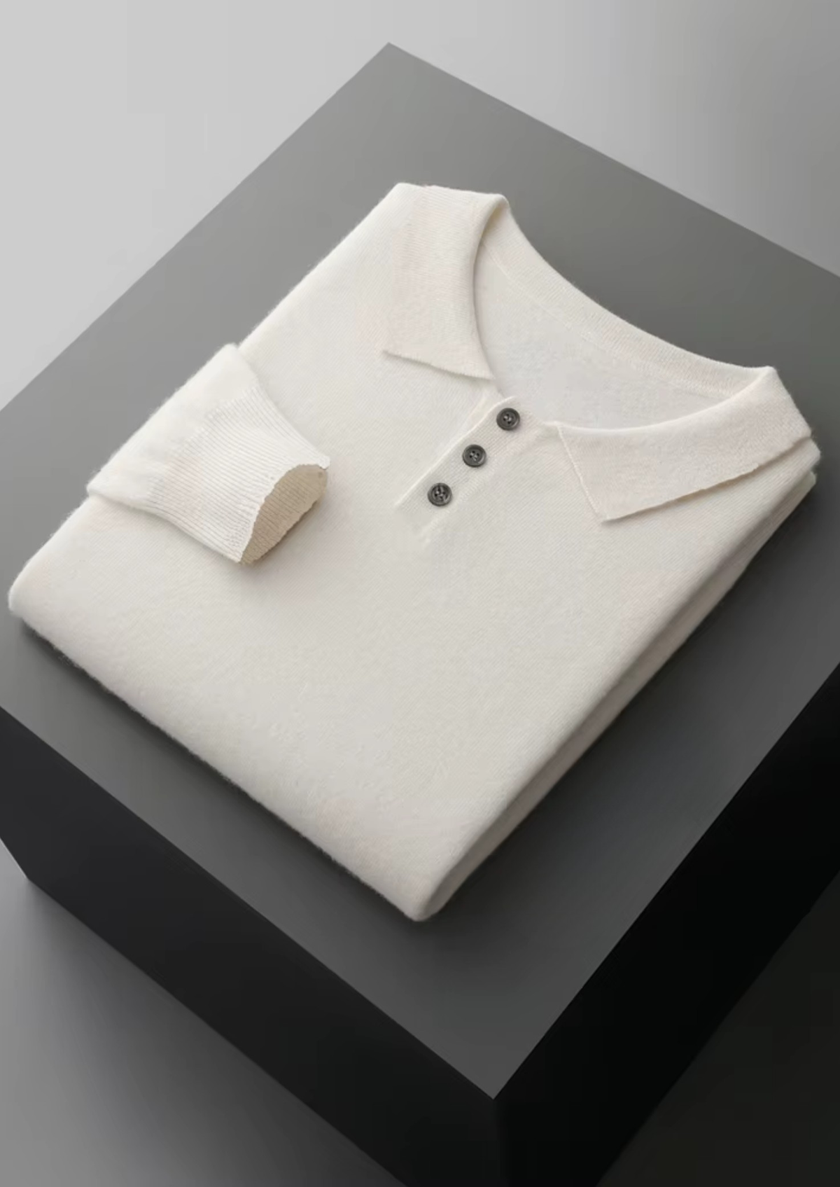 Men's Pure Extra-Fine Merino Wool Classic Sweater Polo-thumbmail-13
