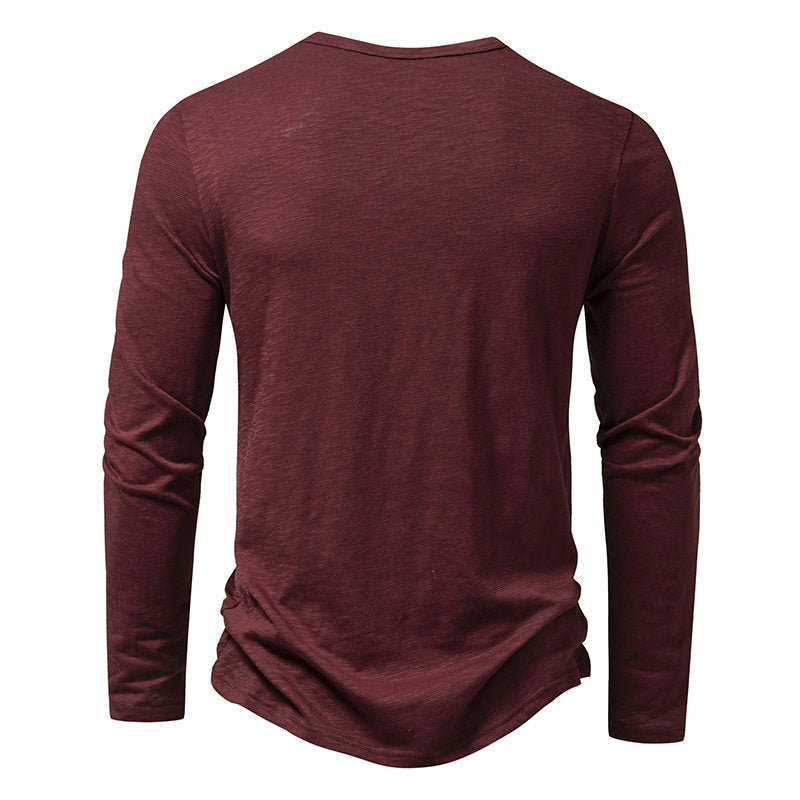 Long-Sleeve Henley Shirt