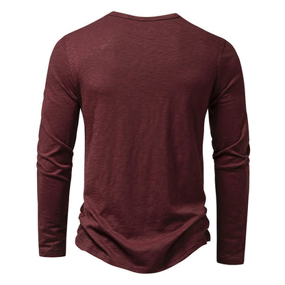 Long-Sleeve Henley Shirt
