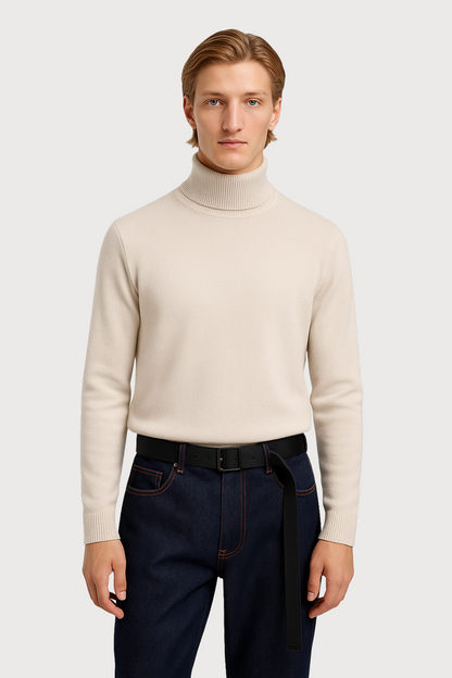 Wool turtleneck sweater