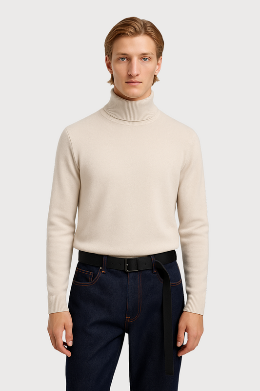 Wool turtleneck sweater