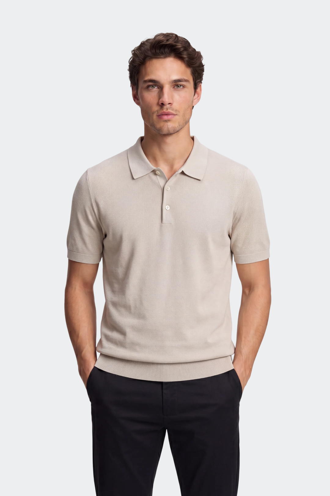 Cotton Silk Polo Shirt-thumbmail-4