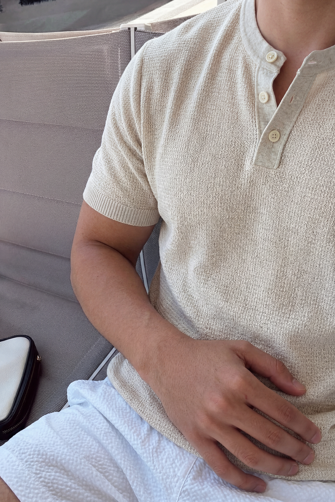 Textured Knit Henley T-Shirt-thumbmail-7