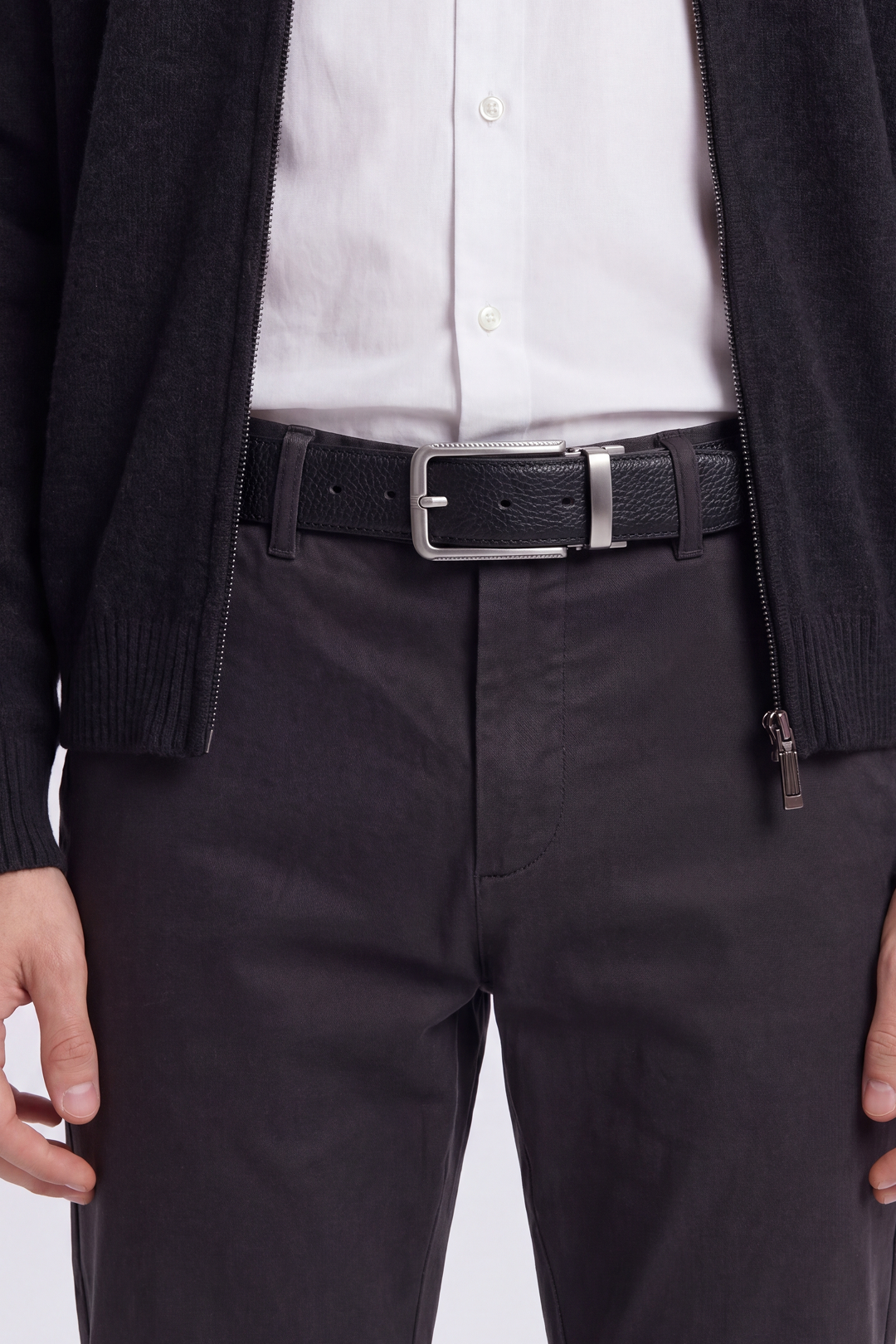 Reversible Pin Buckle Leather Belt-thumbmail-3