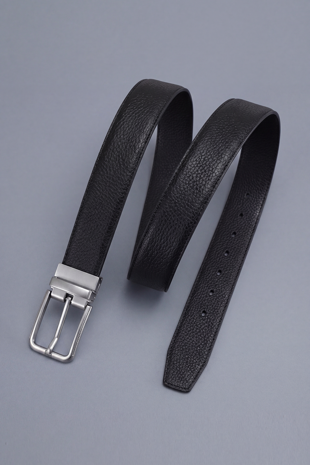 Reversible Pin Buckle Leather Belt-thumbmail-1