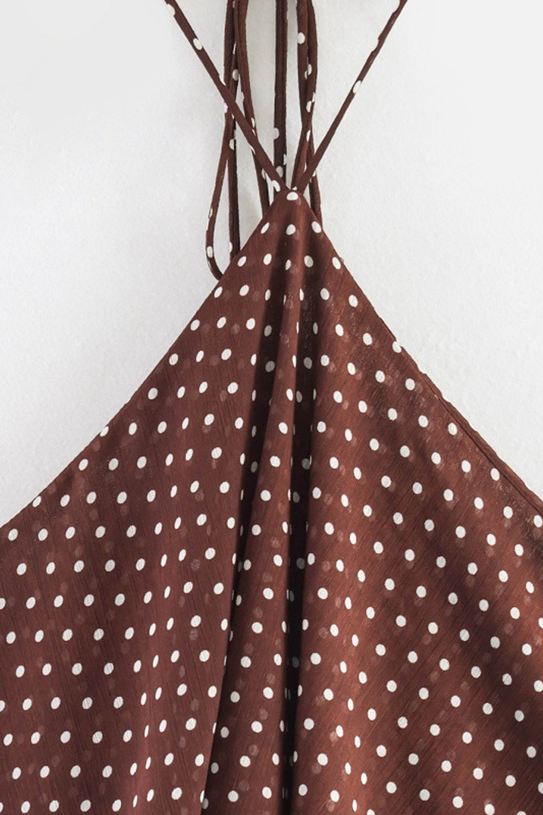 Polka Dot Halter-neck Mini Dress-thumbmail-4