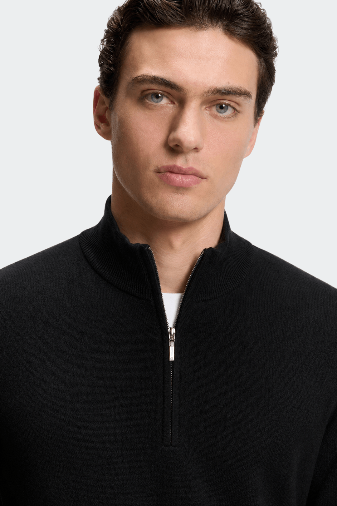 Quarter Zip Cotton Cashmere Sweater-2