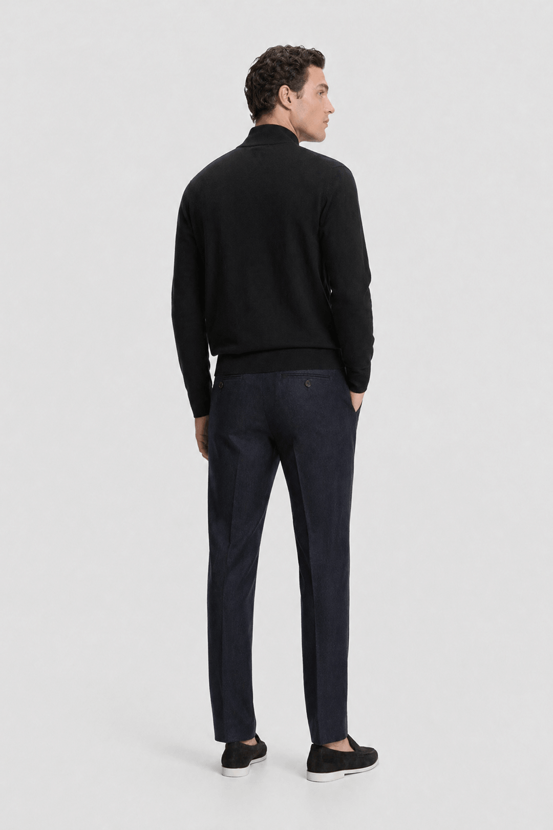 Quarter Zip Cotton Cashmere Sweater-4