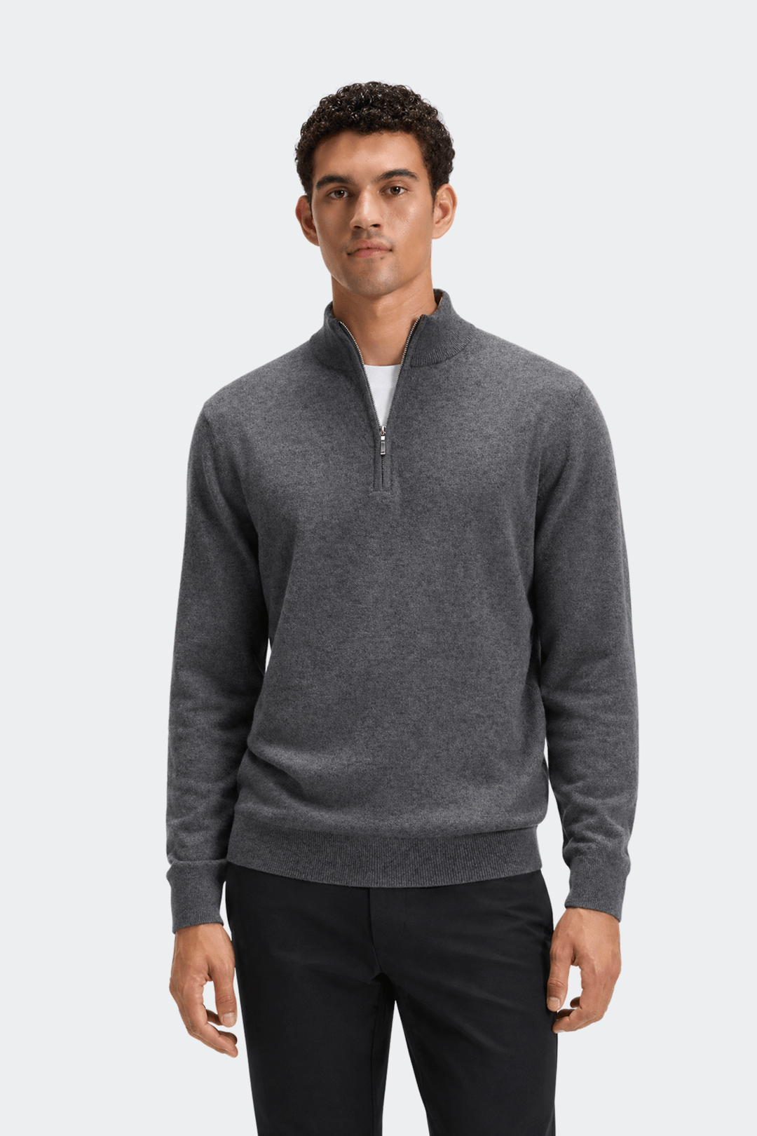 Quarter Zip Cotton Cashmere Sweater-7