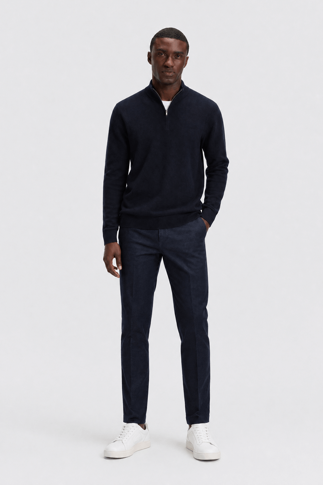 Quarter Zip Cotton Cashmere Sweater-14