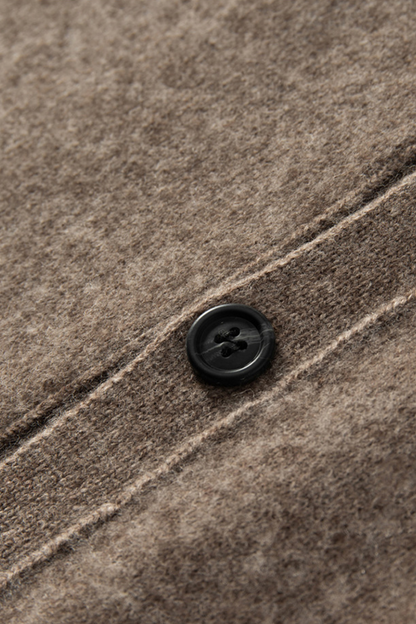 Cashmere Blend High-Neck Cardigan