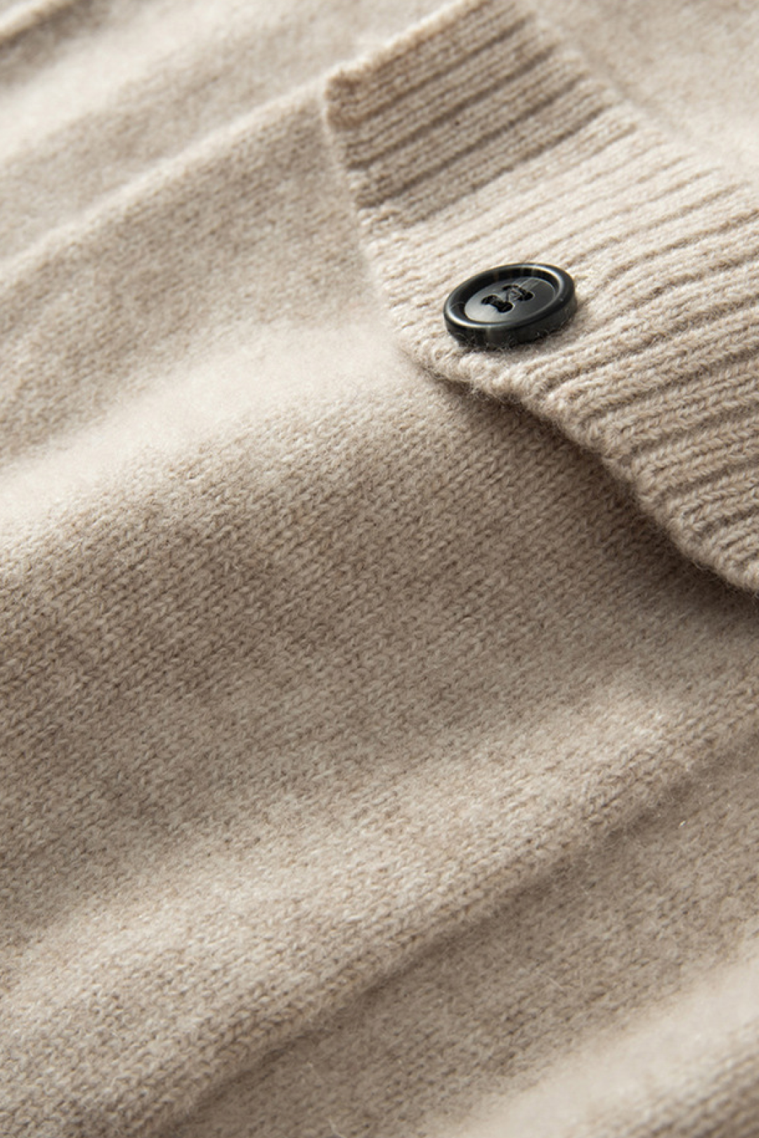 Cashmere Blend High-Neck Cardigan