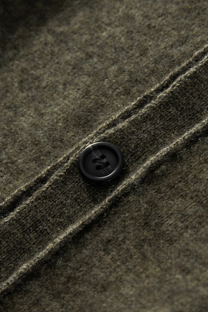 Cashmere Blend High-Neck Cardigan