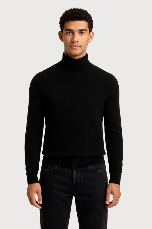 Cashmere Wool Blend Mockneck Sweater