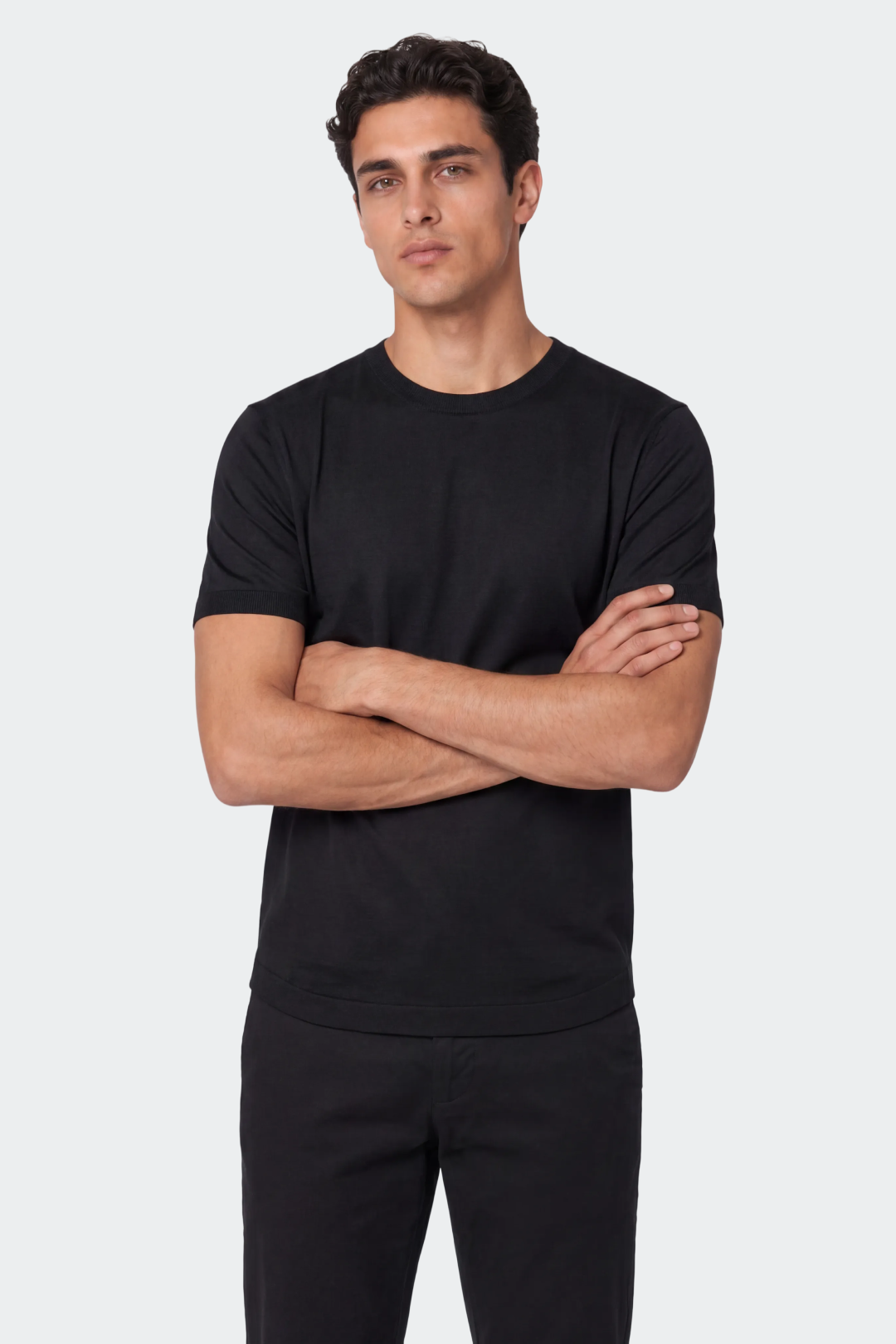 Fine Knit Lyocell Crewneck-thumbmail-1
