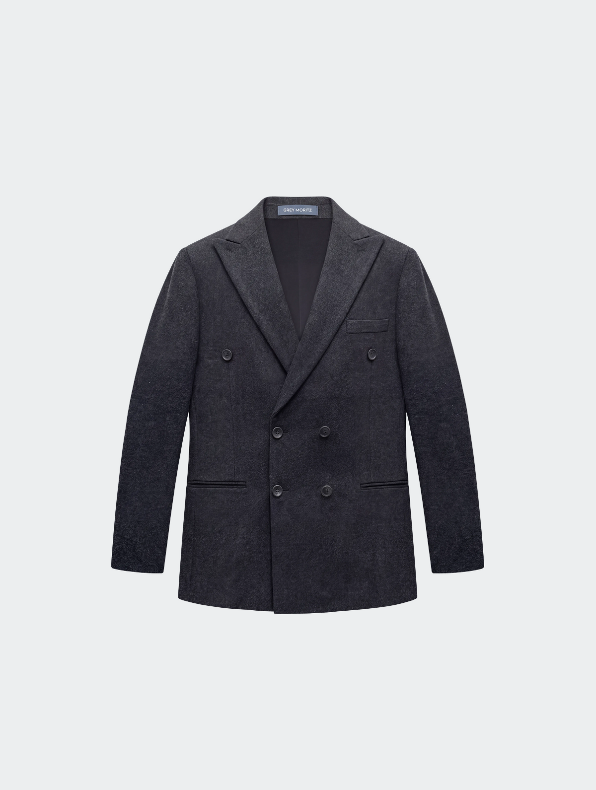 Men's Black Double-Breasted Suit - Two-Piece, Slim Fit
