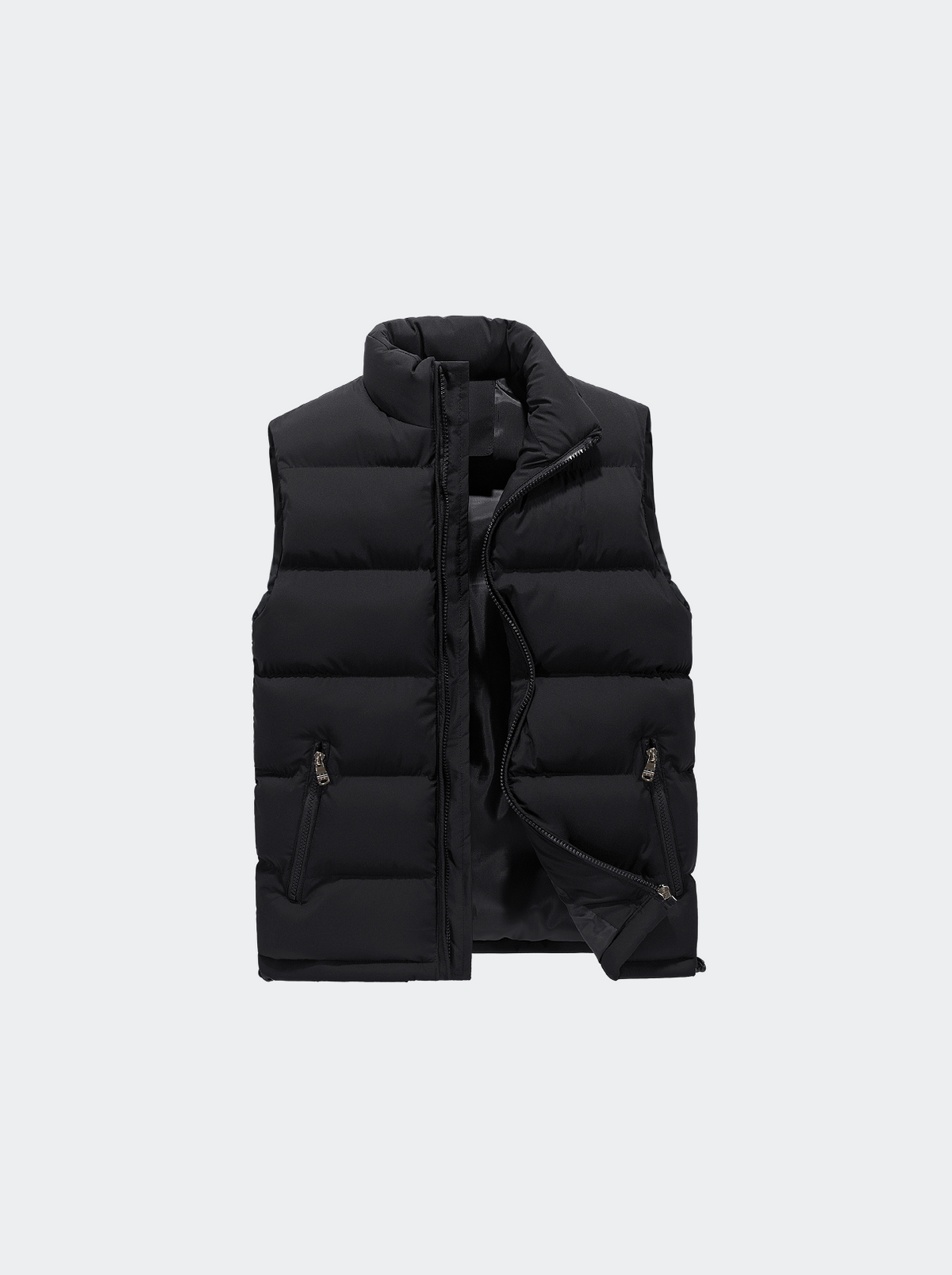 Men's quilted body warmer water-repellent fabric